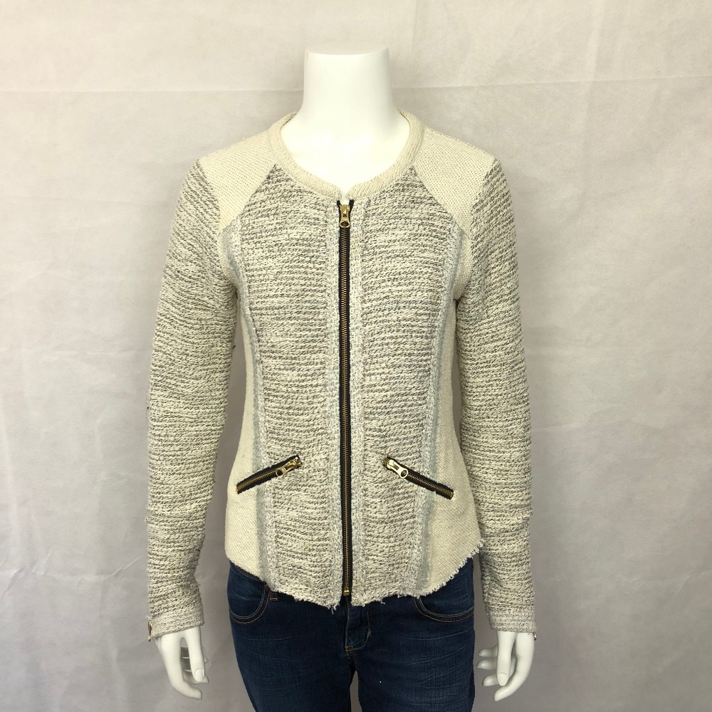 Lucky Lotus Brand Zip Up Metallic Jacket